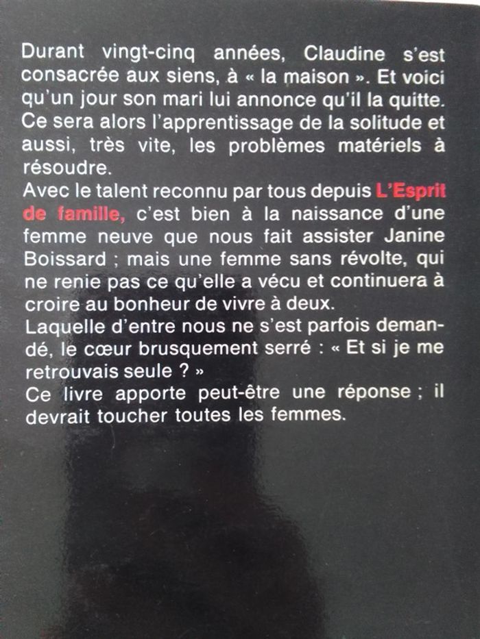 Janine Boissard - Une femme neuve - photo numéro 3