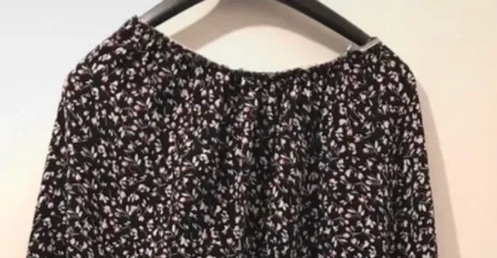 Jupe longue fleuris noir et blanc élastique à la taille taille unique - photo numéro 3