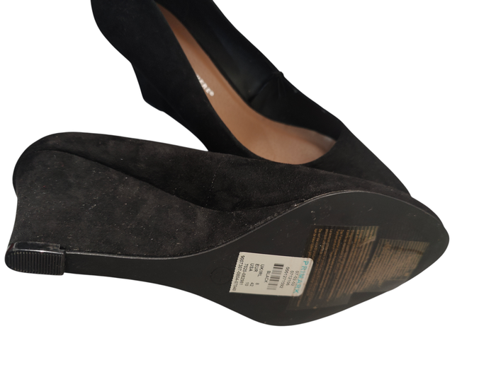 Escarpins compensés noirs en suédine - NEUFS - Taille 42 - photo numéro 4