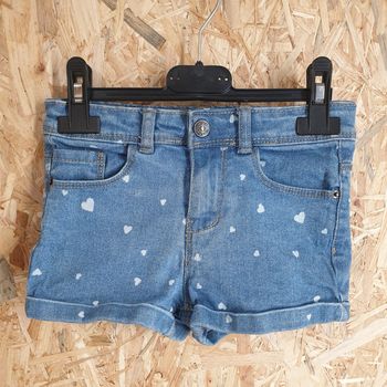 Short en jean coeurs 7 ans