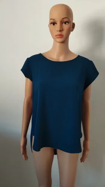 Blouse bleu only taille 40 femme manches courtes