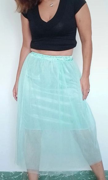 Jupe jupon tulle turquoise neuve taille unique