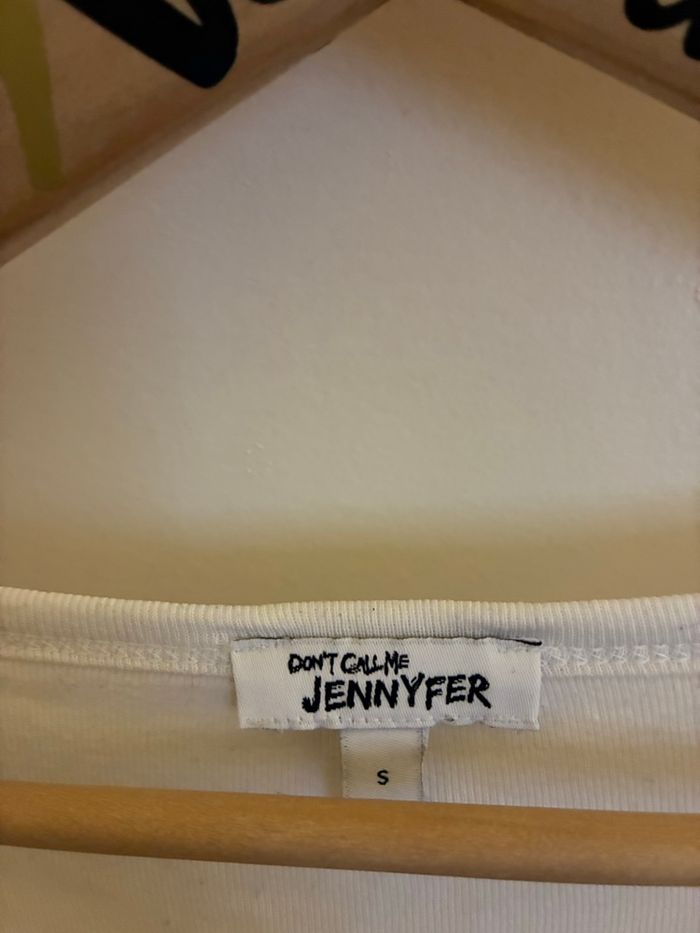 Tee-shirt blanc manches longues Jennyfer – Taille S – Bon état - photo numéro 3