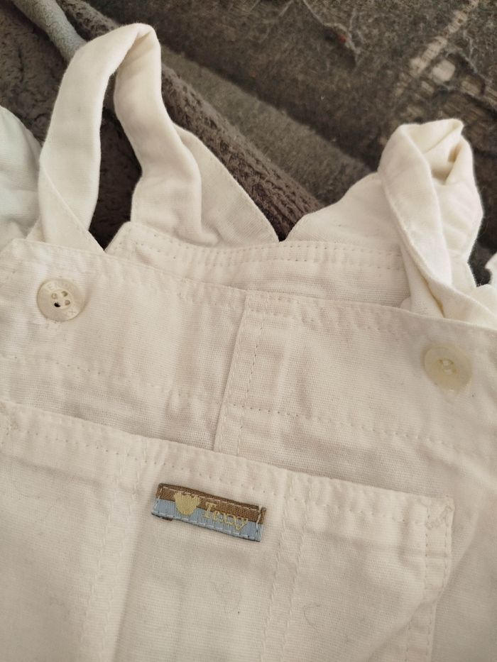 Salopette short blanc. Taille  12 mois. Tex. - photo numéro 3