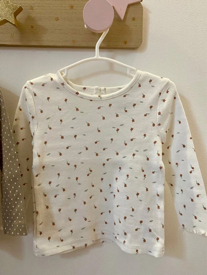Lot 2 teeshirt manche longues, 12 mois - photo numéro 3