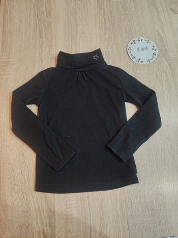 Sous pull noir fille 4 ans okaidi tbe