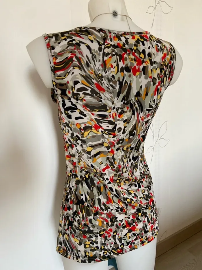 Top imprimé effet drapé Taille 38 - photo numéro 4