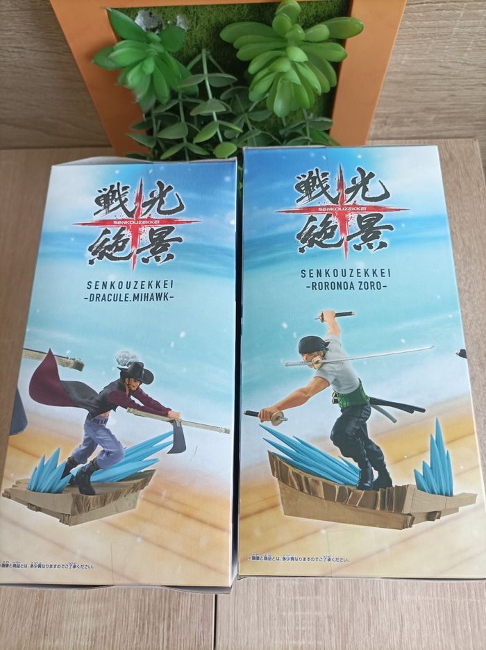 Lot 2 figurines Roronoa Zoro et Dracule Mihawk One Piece banpresto Bandai - photo numéro 3