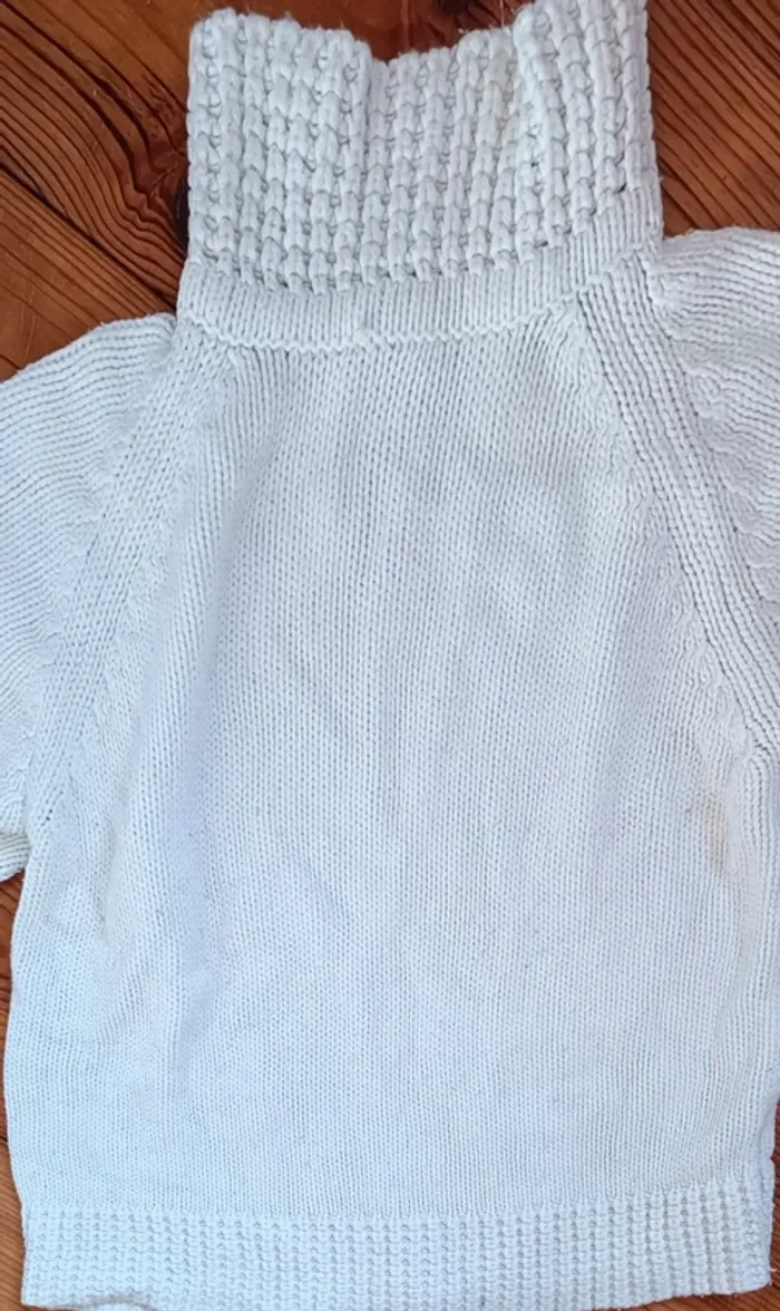 Pull col roulé blanc façon laine 40 Agathe velmont - photo numéro 2