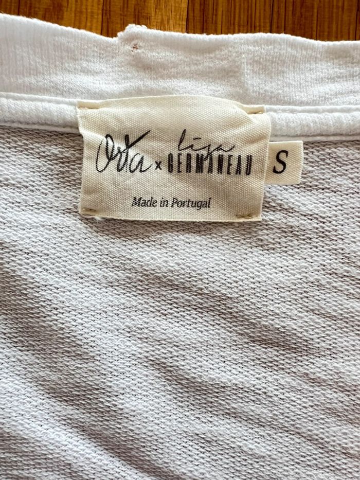 T-shirt blanc à œillets en métal – Taille S Orta x Lisa Germaneau - photo numéro 8