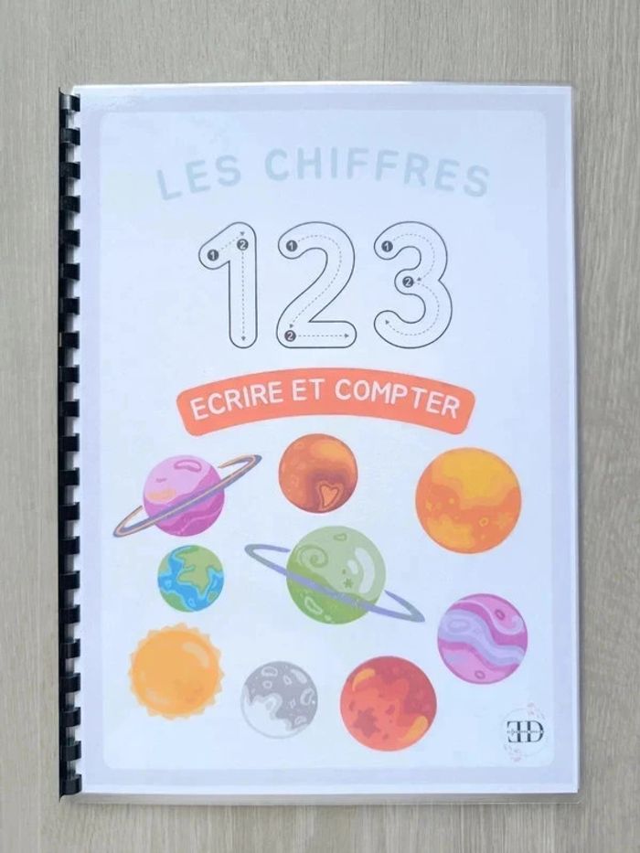 Livret A4 sur les chiffres de 1 à 9