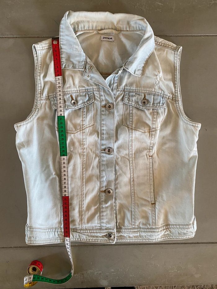 Blouson veste sans manche en jeans Pimkie taille S ou M - photo numéro 16