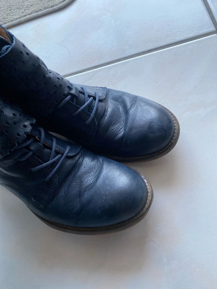 Bottines bleues, Kickers, taille 36 - photo numéro 4
