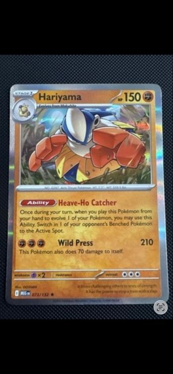 Carte Pokémon Hariyama 073/132 Holographique Méga-Évolution (JCC)