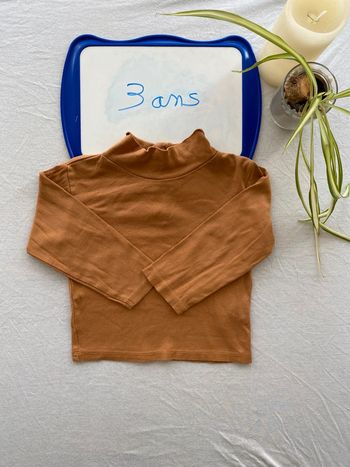 T-shirt / sous-pull col roulé manches longues - 3 ans - Vertbaudet - TBE
