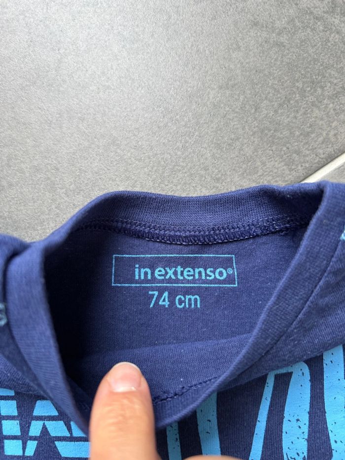 Lot de 3 articles: 2 t-shirts manches courtes et un short bermuda garçon in extenso - photo numéro 7