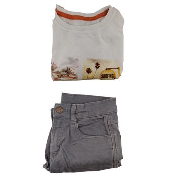 T-shirt Creeks & short Kiabi - Taille 10 ans