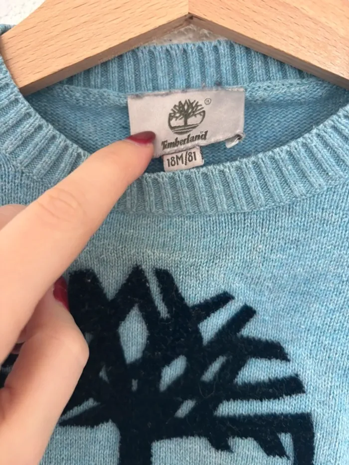 Pull bleu enfant bébé Timberland 18 mois 81 cm - photo numéro 4
