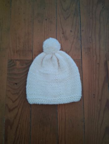 Bonnet bébé fait main taille 3/6 mois