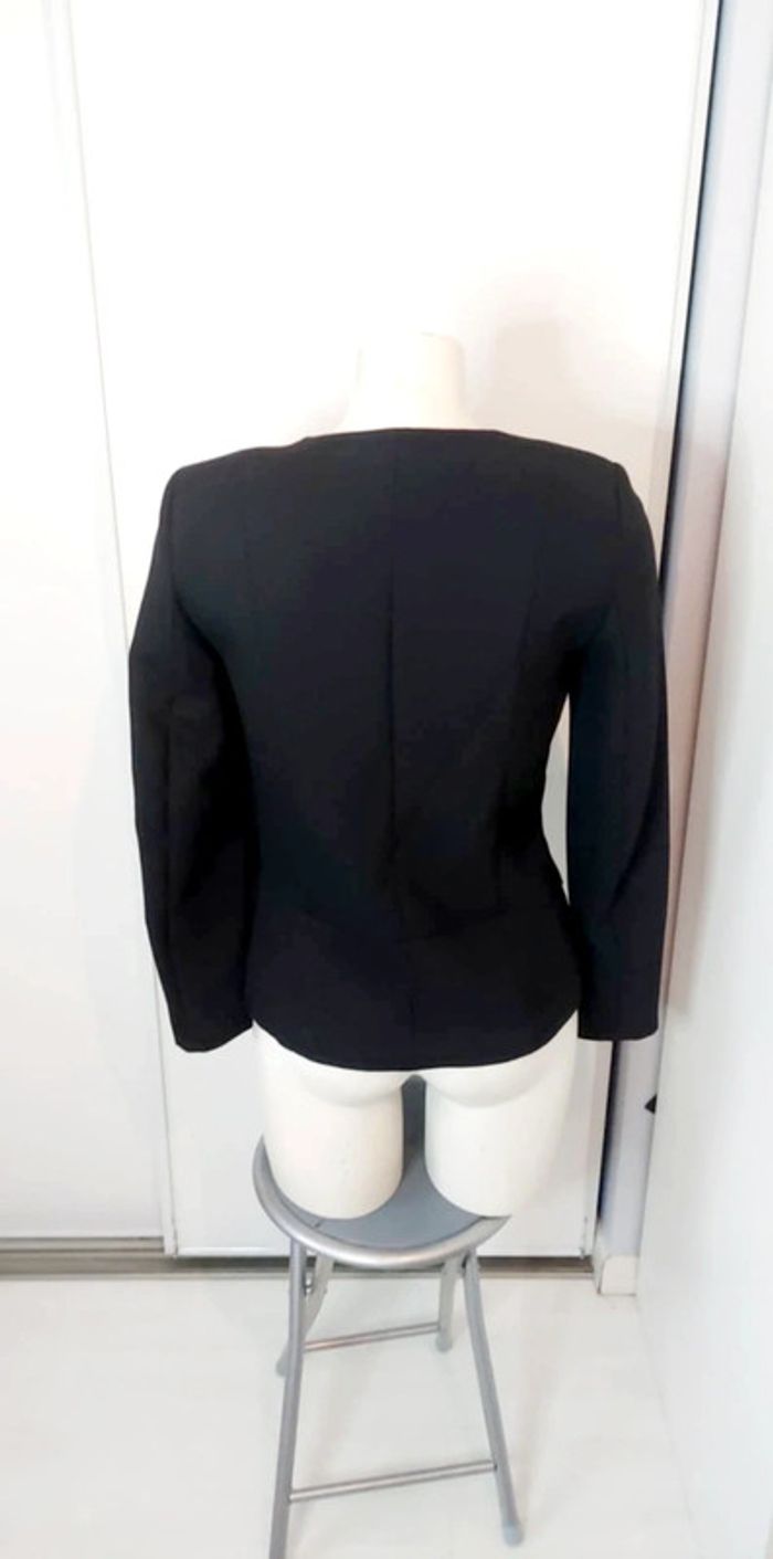 Veste blazer noire Zip dorée 36 naf naf - photo numéro 4
