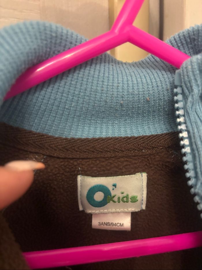 Polaire zippée o’kids 3 ans - photo numéro 2