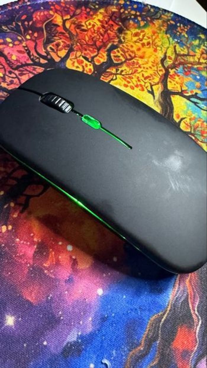 Souris sans fil neuf avec LED – piles incluses