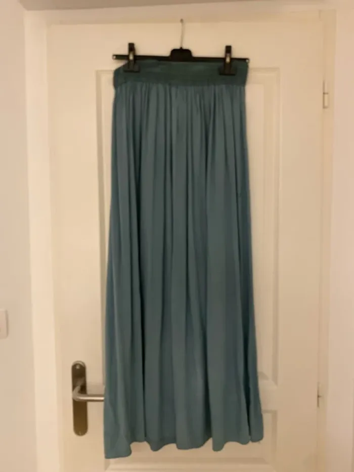 Taille unique jupe longue bleue clair / turquoise