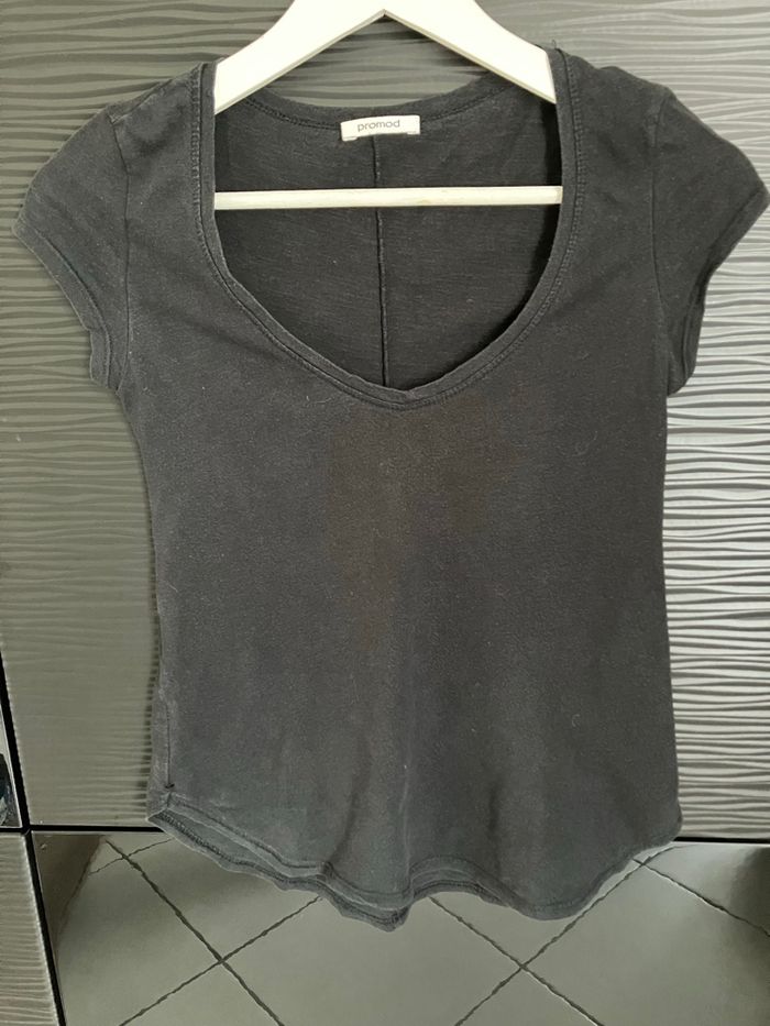 Lot de 2 t shirt rose et noir Promod XS - photo numéro 5