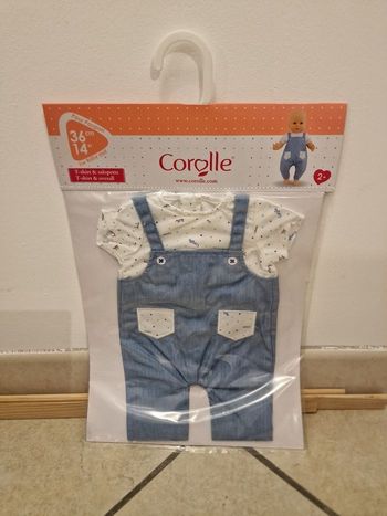 tee-shirt et salopette pour poupin 36 cm Corolle