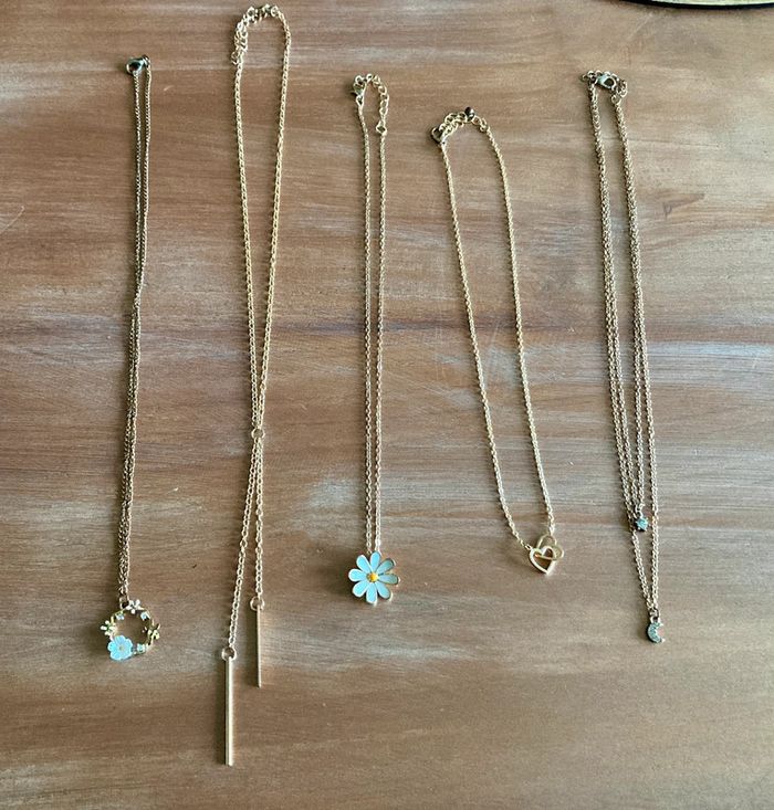Lot de 5 colliers fantaisie