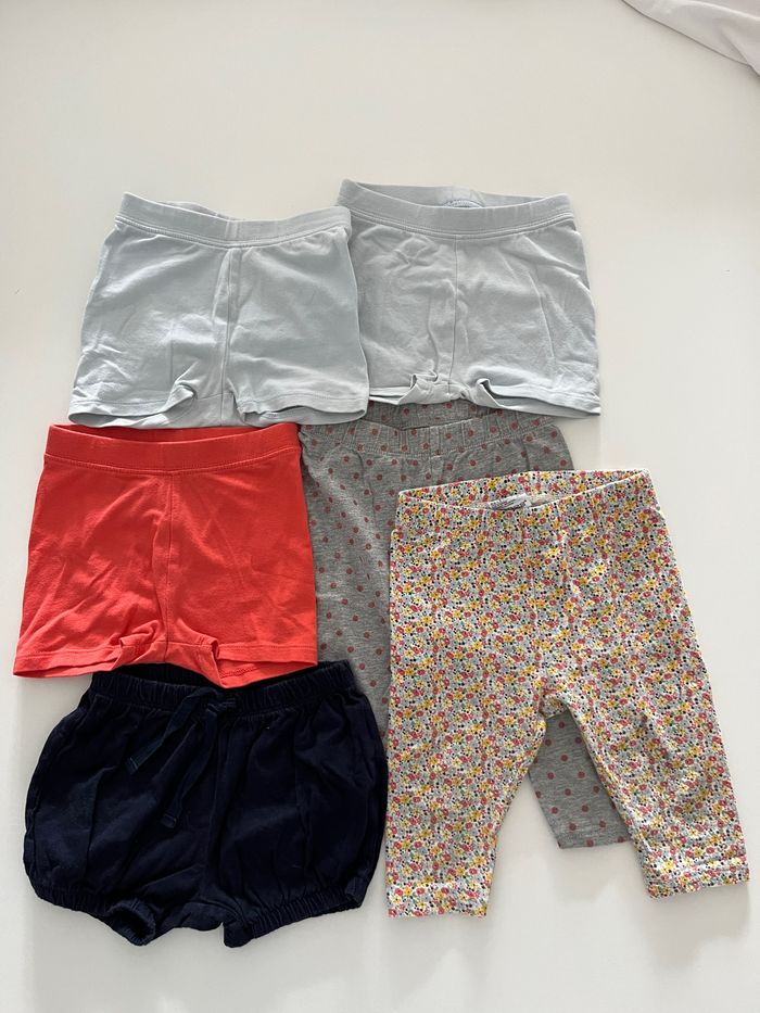 6 shorts Gap 12-18mois