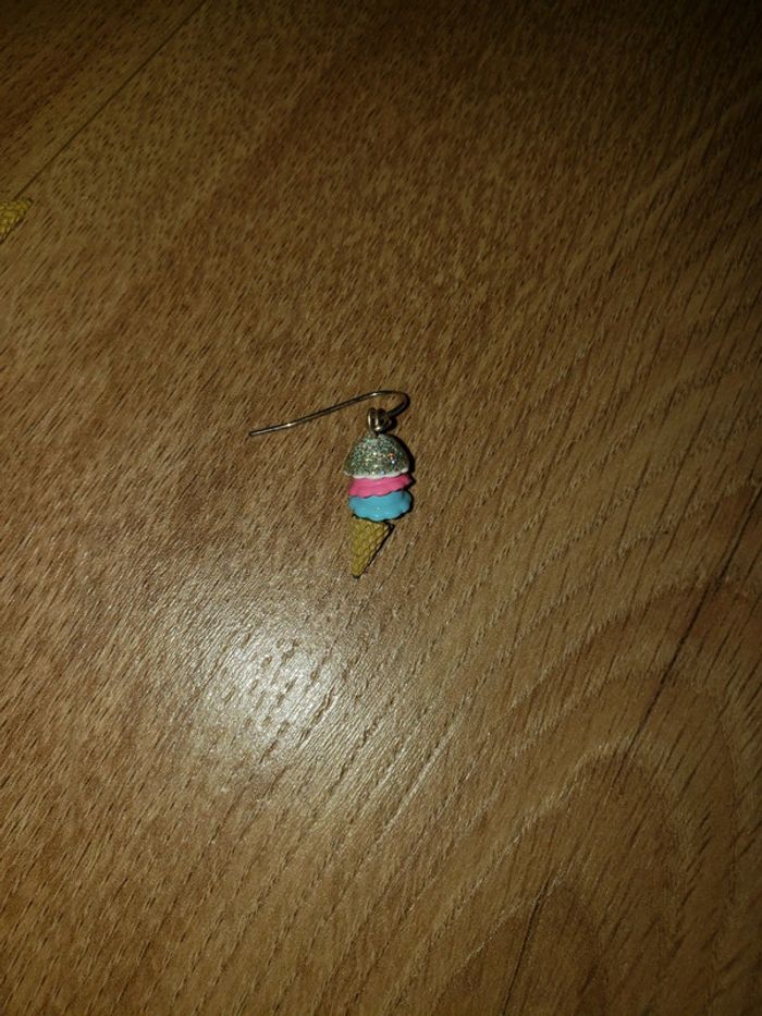 1 paire de boucle d'oreille glace - photo numéro 3