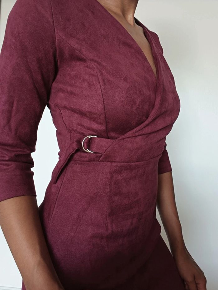 Robe en daim lie de vin T34-36 - photo numéro 4
