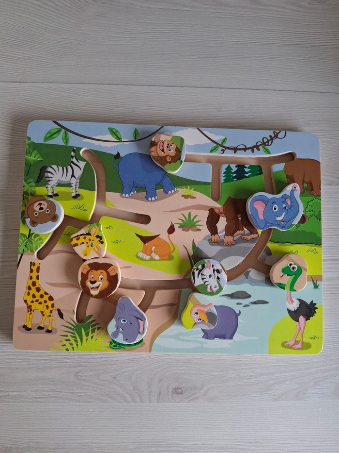 Puzzle bois savane jungle play tive junior