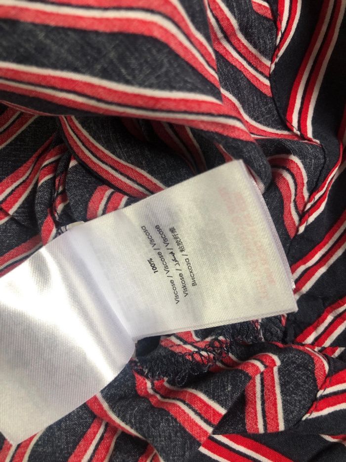 Blouse ample bonobo rayée marine et rouge taille L - photo numéro 6