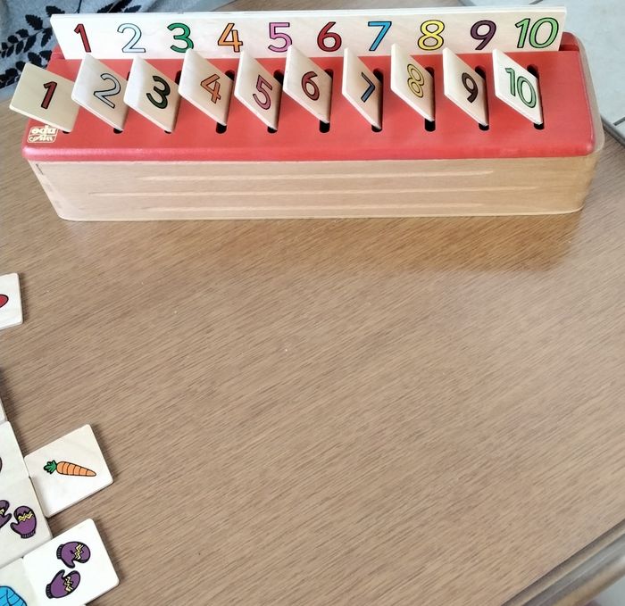 Boîte de tri 6 réglettes, Pédagogie Montessori, jeu éducatif ,en bois - photo numéro 4