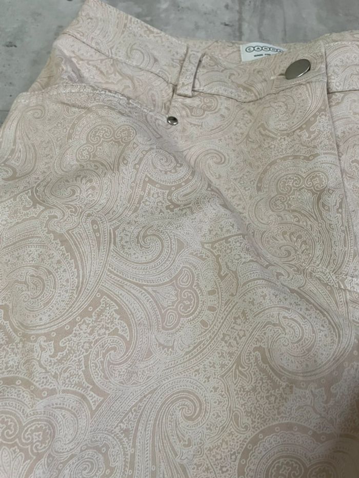 Pantalon beige droit à motif - photo numéro 5