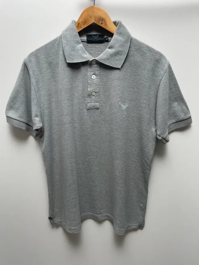 Giorgio Armani Le Collezioni vintage polo grey Mens S