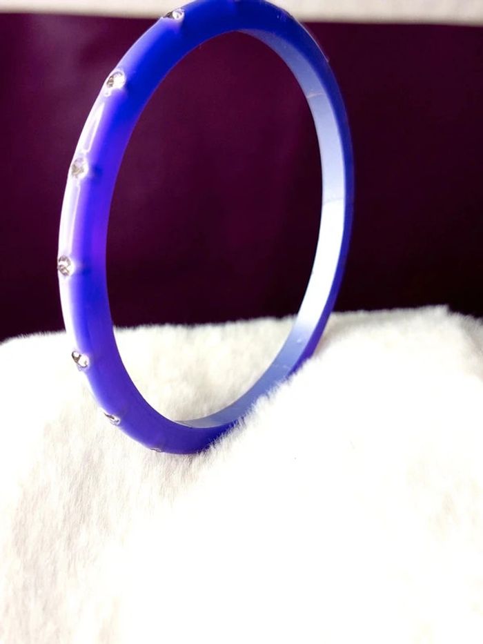 Magnifique bracelet jonc violet avec strass vintage Y2k