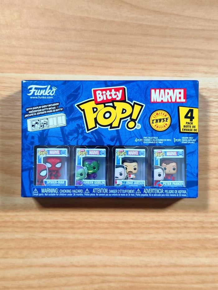 Boîte 4 Bitty Pop! Marvel Comics - Spider-Man & Ennemis (Chase Edition)