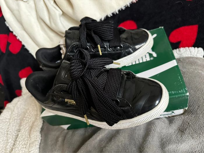 Basket puma noire laquée - photo numéro 4