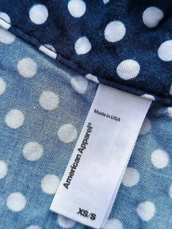 .tops court crop American Apparel noué à l'avant bleu marine taille S - photo numéro 8