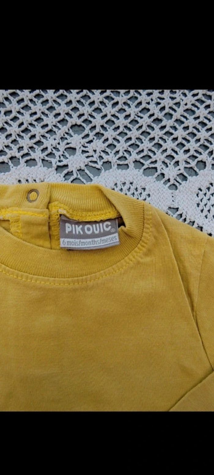 💚Tee-shirt ML 6 mois Pik Ouic - photo numéro 3