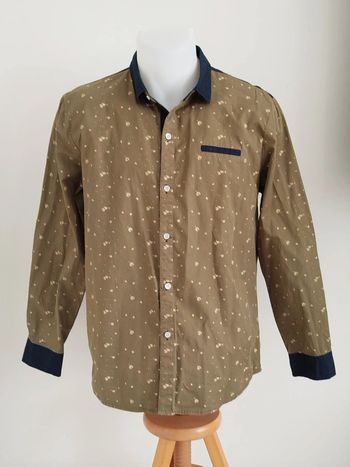 Chemise manches longues kaki et bleu marine SSLR taille M