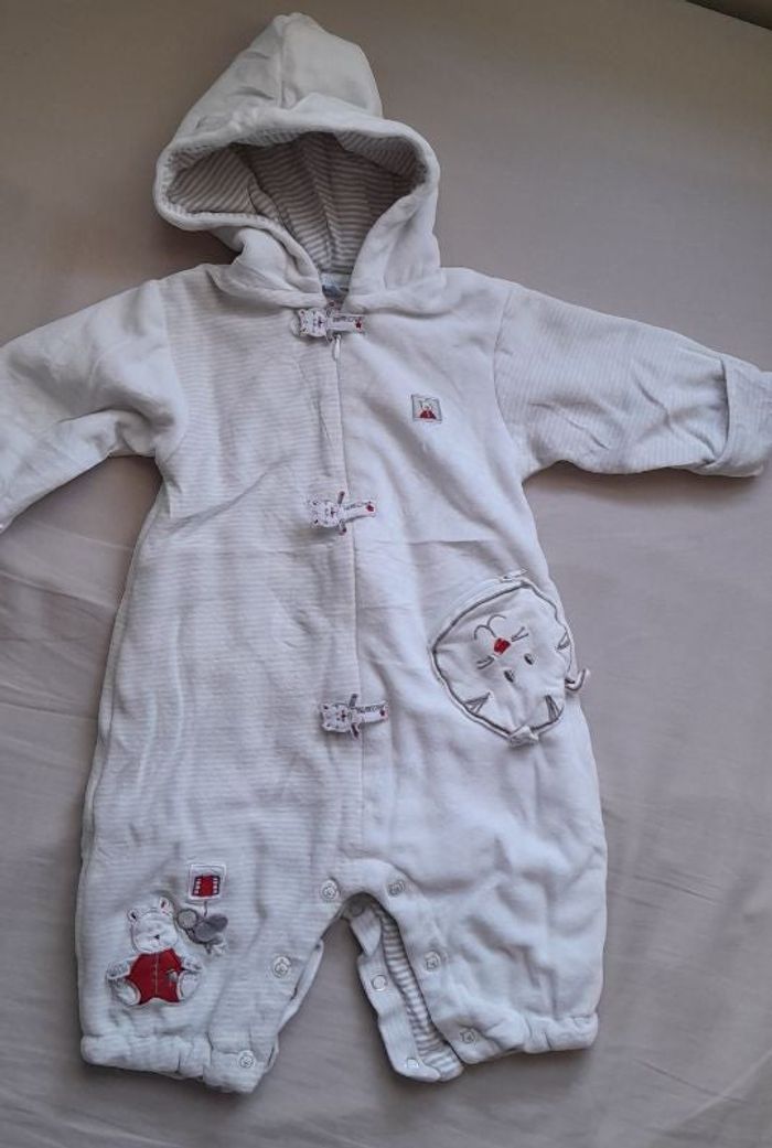 Combi manteau barboteuse Mixte avec mains protégés 6-9 mois