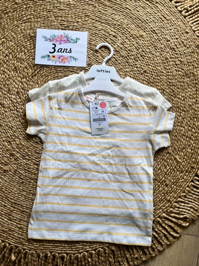 Lot teeshirt en coton lefties 3 ans