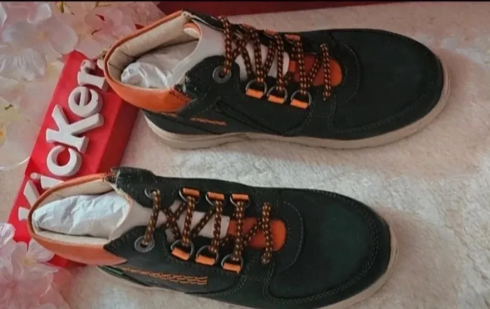 Bottes Bottines Cuir Zip Kickers T32 - photo numéro 3