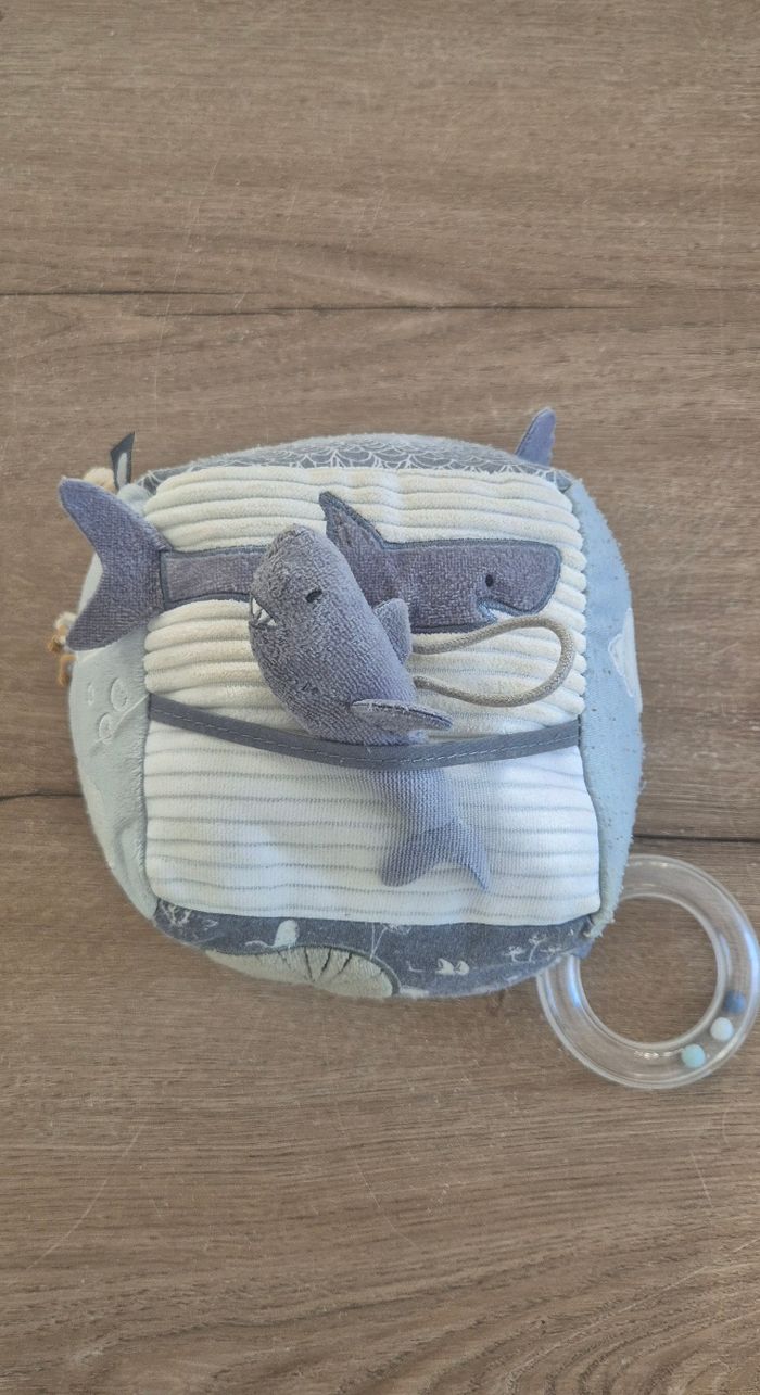 Cube d'activités en tissus Océan blue - photo numéro 3