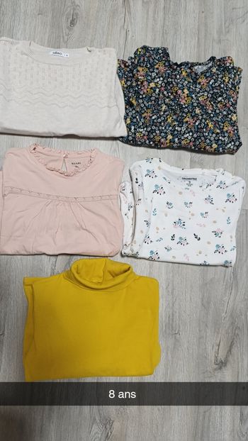 Lot haut longue manches fille 8 ans