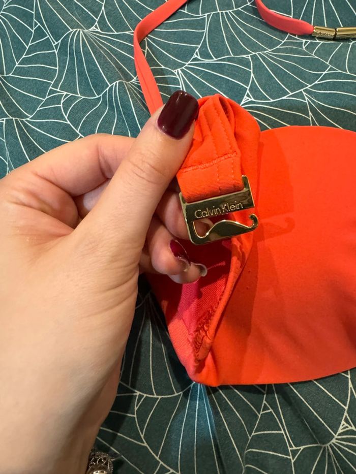 Haut de maillot de bain rose Calvin Klein - photo numéro 3